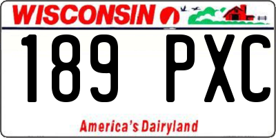 WI license plate 189PXC