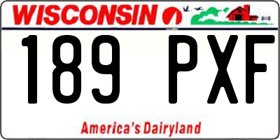 WI license plate 189PXF