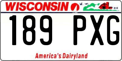 WI license plate 189PXG