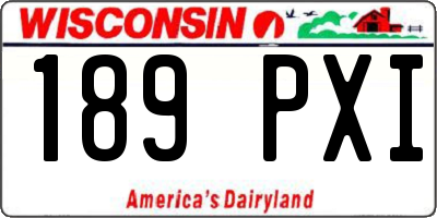 WI license plate 189PXI