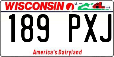 WI license plate 189PXJ
