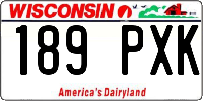 WI license plate 189PXK