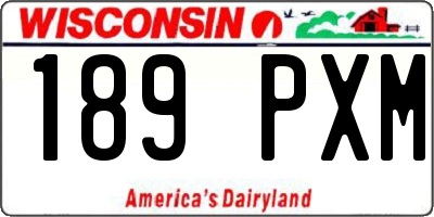 WI license plate 189PXM