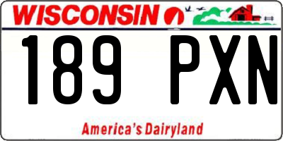 WI license plate 189PXN