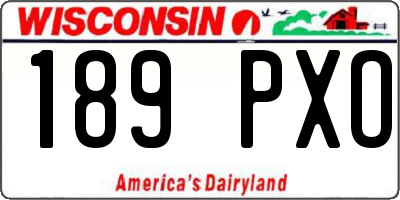 WI license plate 189PXO