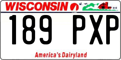 WI license plate 189PXP