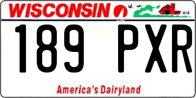 WI license plate 189PXR