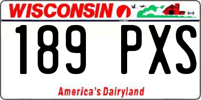 WI license plate 189PXS
