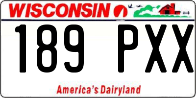 WI license plate 189PXX