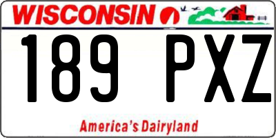 WI license plate 189PXZ