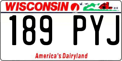 WI license plate 189PYJ