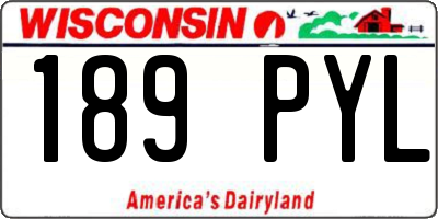 WI license plate 189PYL