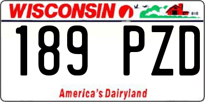 WI license plate 189PZD