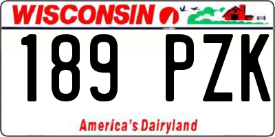 WI license plate 189PZK