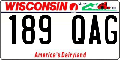 WI license plate 189QAG