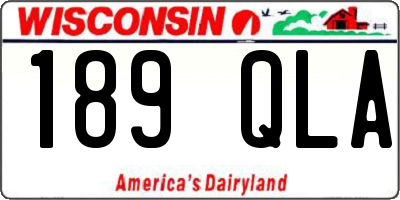 WI license plate 189QLA