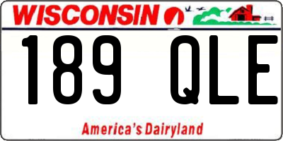 WI license plate 189QLE