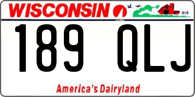 WI license plate 189QLJ