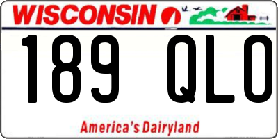 WI license plate 189QLO