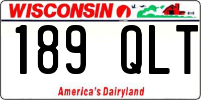 WI license plate 189QLT
