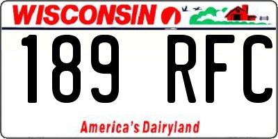 WI license plate 189RFC