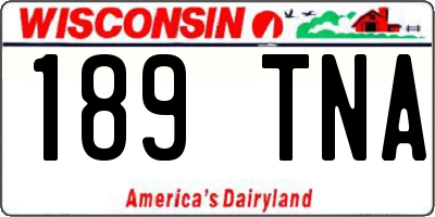 WI license plate 189TNA