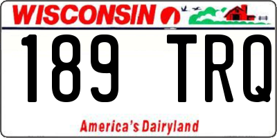 WI license plate 189TRQ