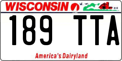 WI license plate 189TTA