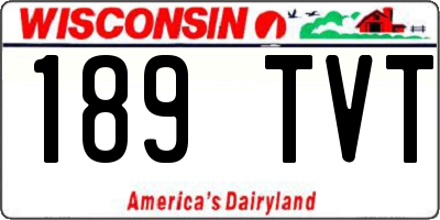 WI license plate 189TVT