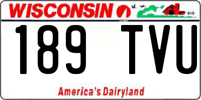 WI license plate 189TVU
