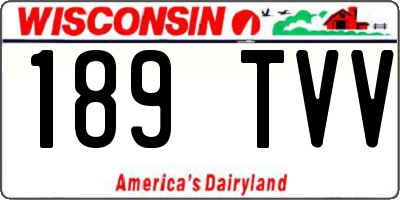 WI license plate 189TVV