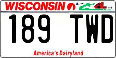 WI license plate 189TWD