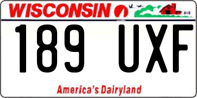 WI license plate 189UXF