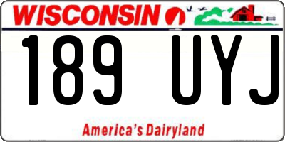 WI license plate 189UYJ