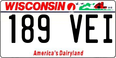 WI license plate 189VEI