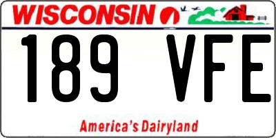 WI license plate 189VFE