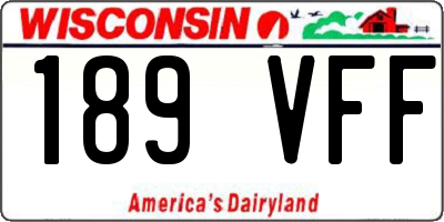 WI license plate 189VFF