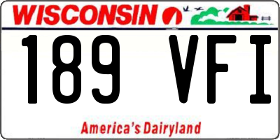 WI license plate 189VFI