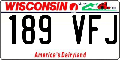 WI license plate 189VFJ