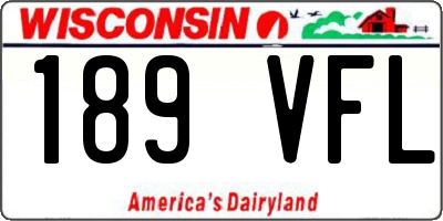 WI license plate 189VFL