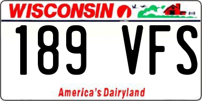 WI license plate 189VFS