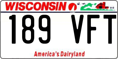 WI license plate 189VFT