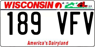 WI license plate 189VFV