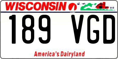 WI license plate 189VGD