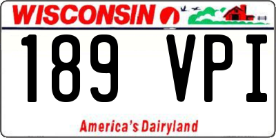 WI license plate 189VPI