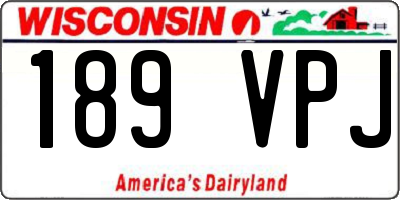 WI license plate 189VPJ