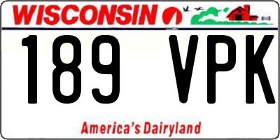 WI license plate 189VPK