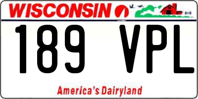 WI license plate 189VPL