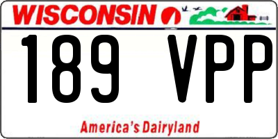WI license plate 189VPP