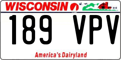 WI license plate 189VPV